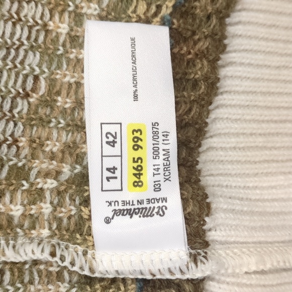 Vintage 90s St. Michael Women's Fair Isle Cardigan UK size 14 - Picture 7 of 8